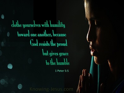 1 Peter 5:5 God Gives Grace To The Humble (green)